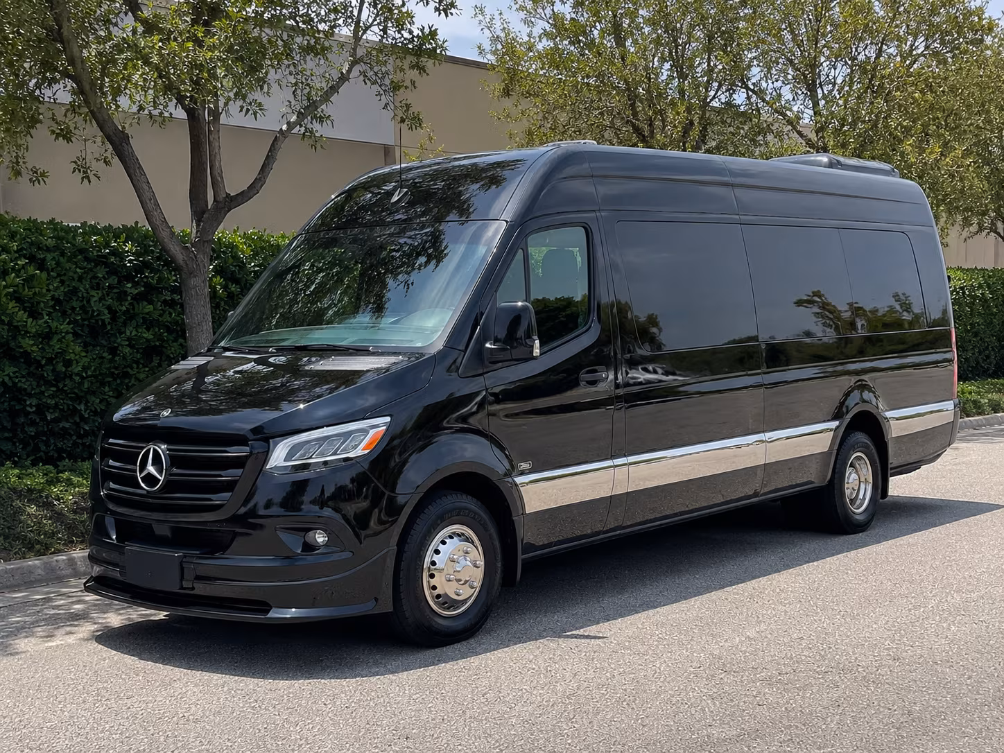 Long Beach Corporate Transportation party bus exterior