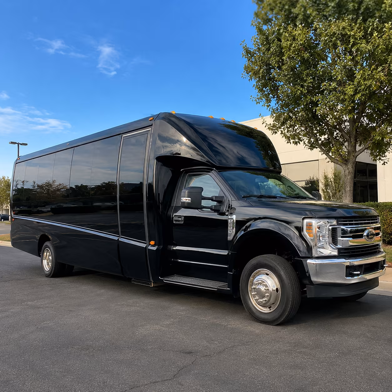 Long Beach Corporate Transportation party bus exterior