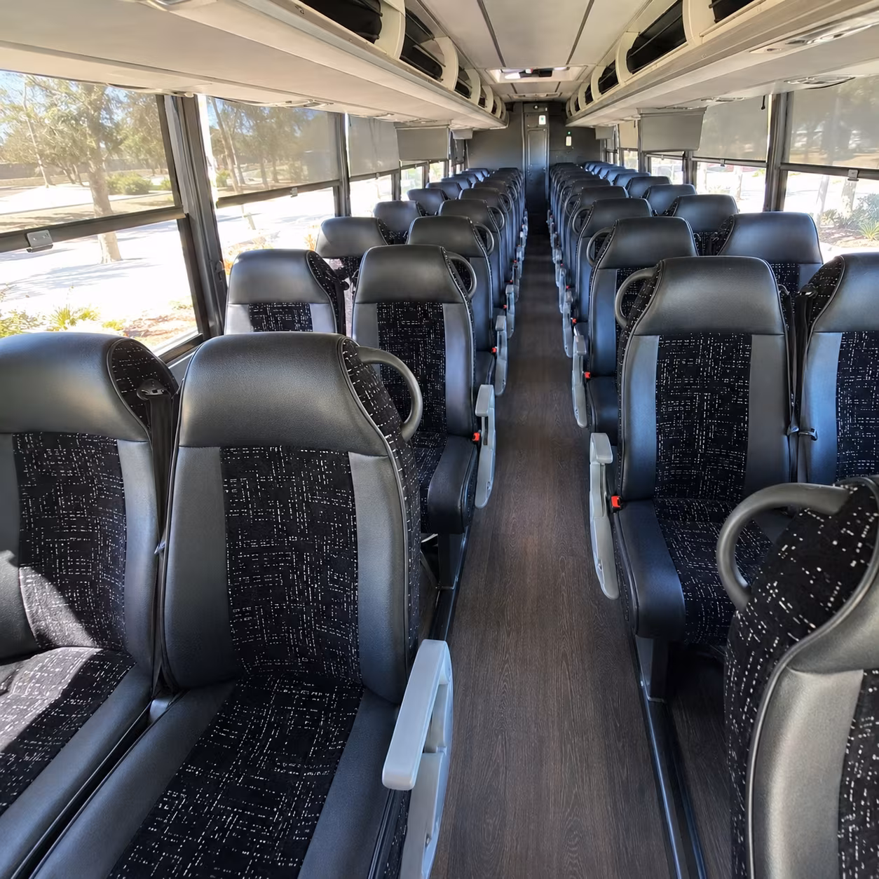 Long Beach Corporate Transportation party bus interior