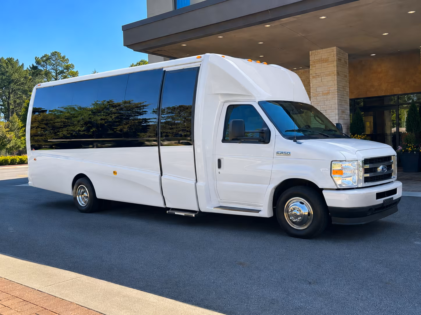 Long Beach Corporate Transportation party bus exterior