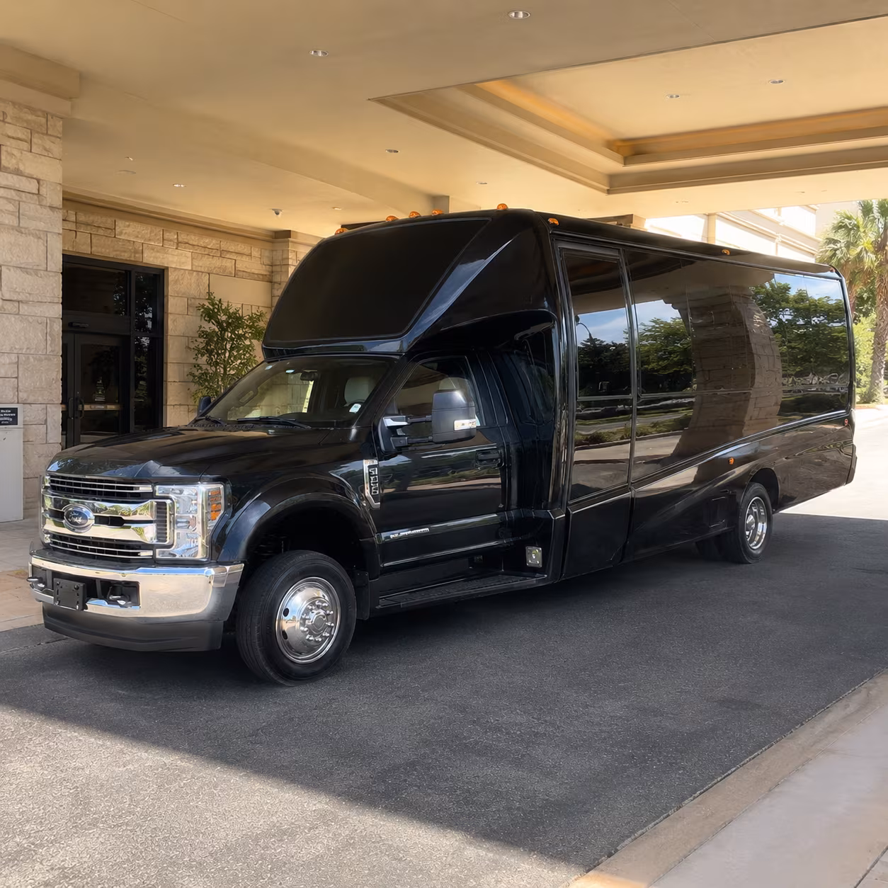Long Beach Private Event Transportation party bus exterior