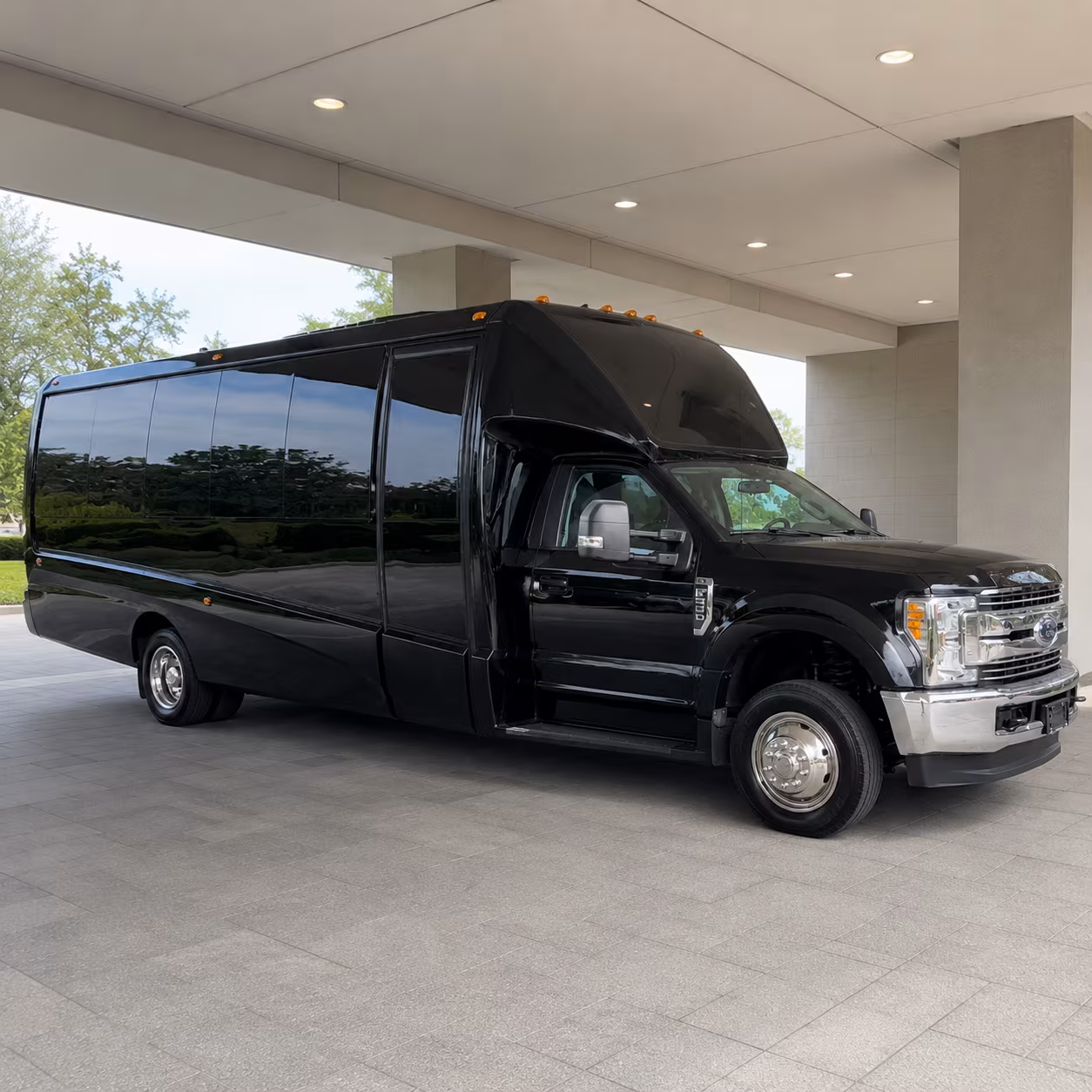 Long Beach Private Event Transportation party bus exterior