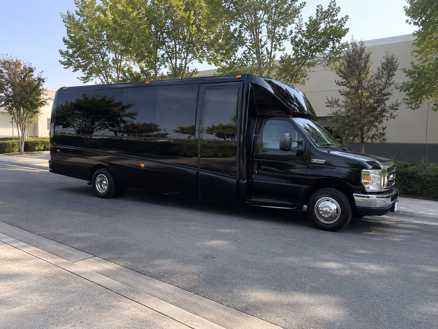 Long Beach Prom & Homecoming Transportation party bus exterior