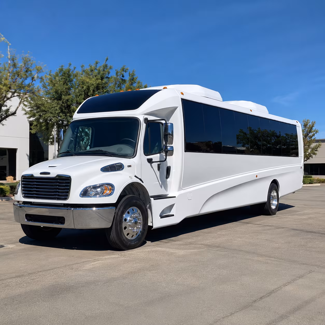Long Beach School Event Transportation party bus exterior