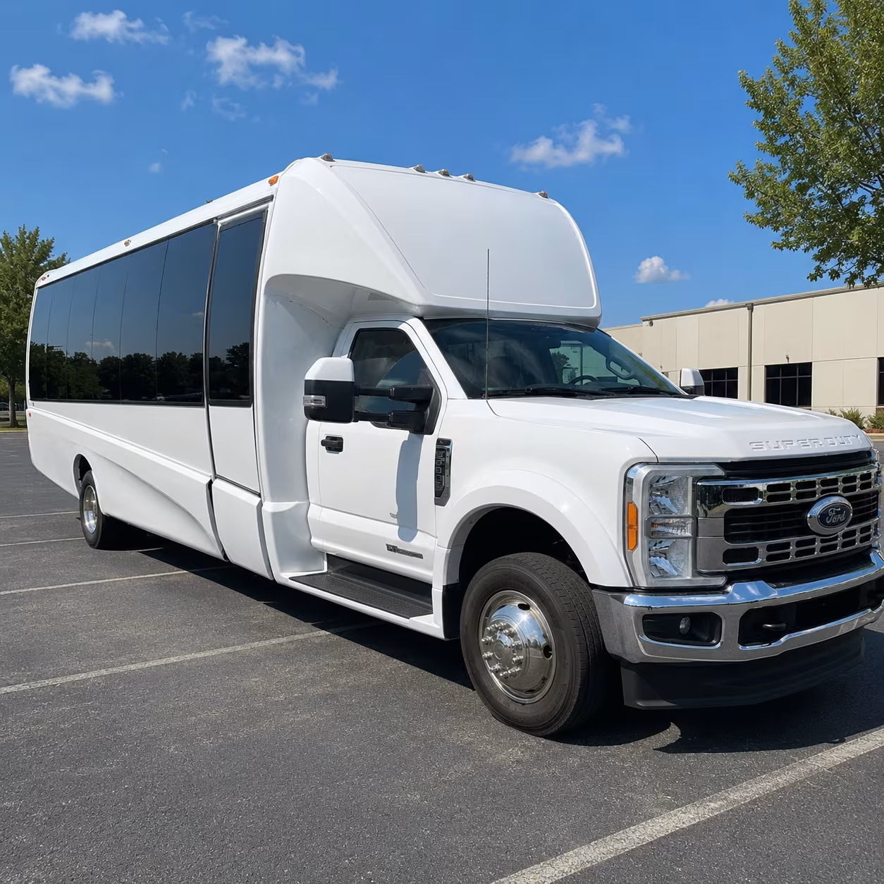Long Beach School Event Transportation party bus exterior