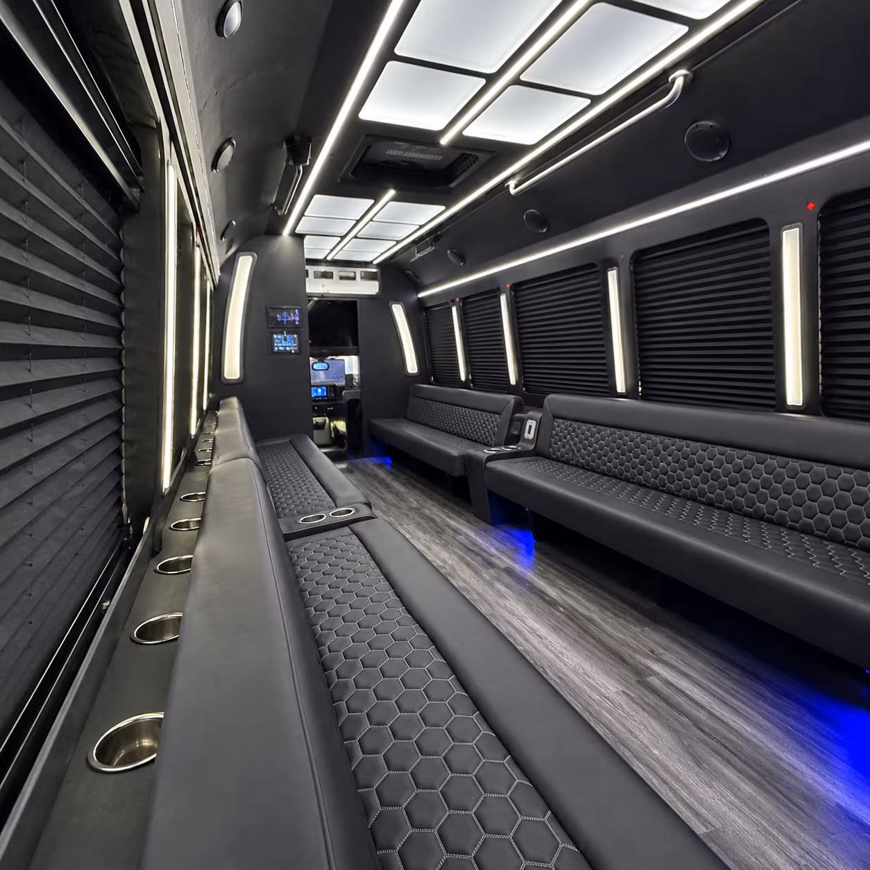 Long Beach Sporting Event Transportation party bus exterior