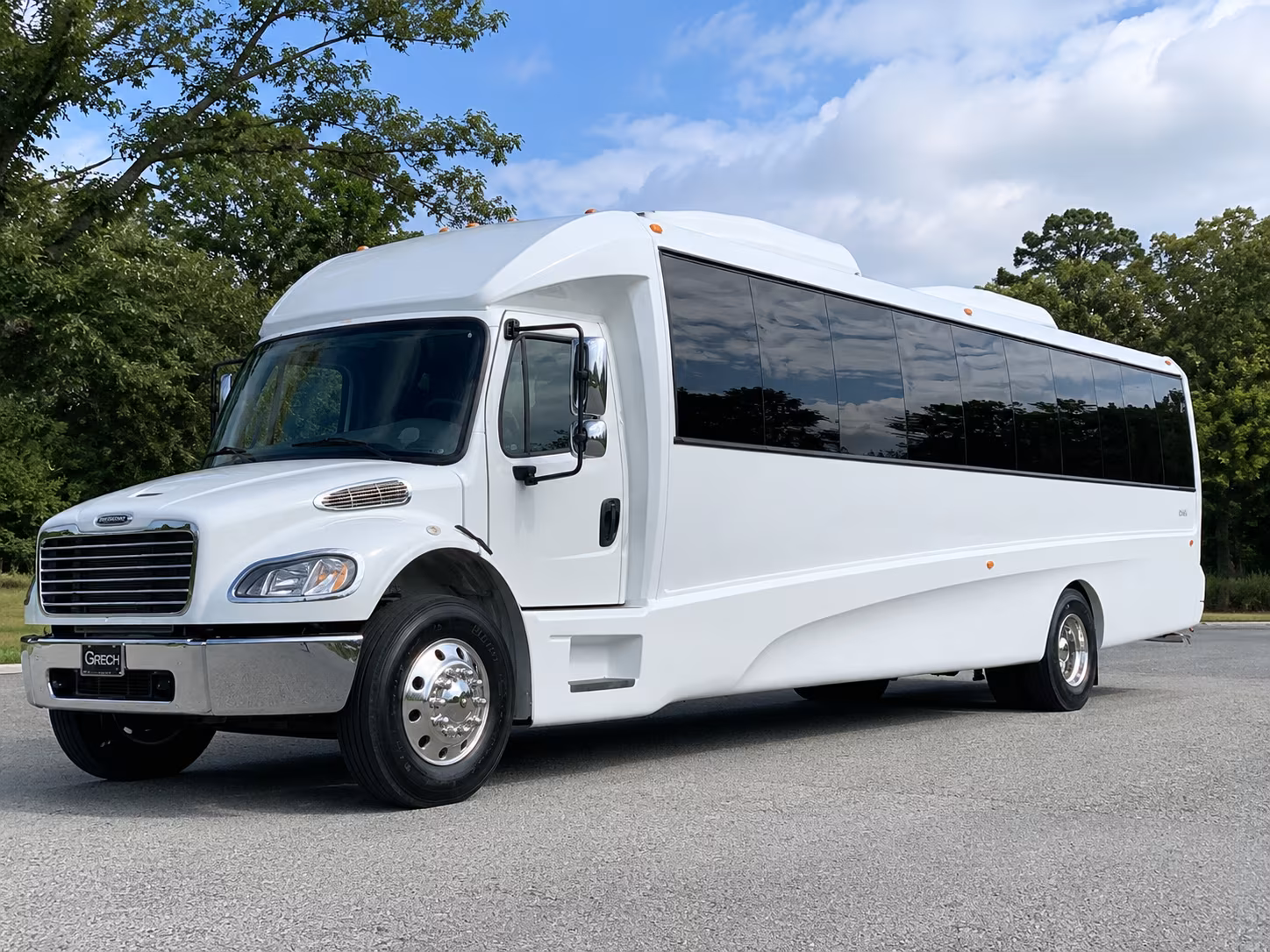 Long Beach Wedding Transportation party bus exterior