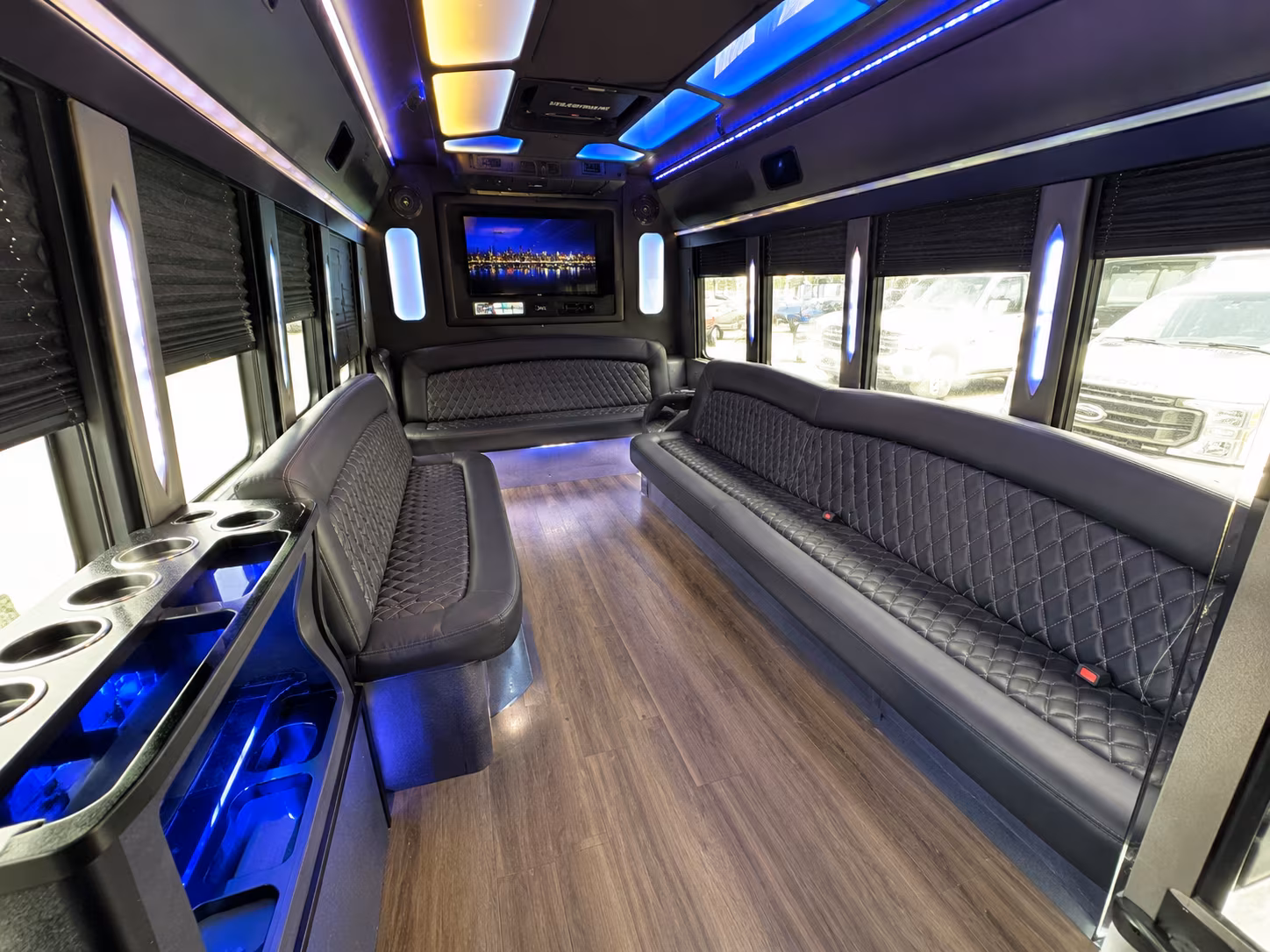 Long Beach Wedding Transportation onboard seating