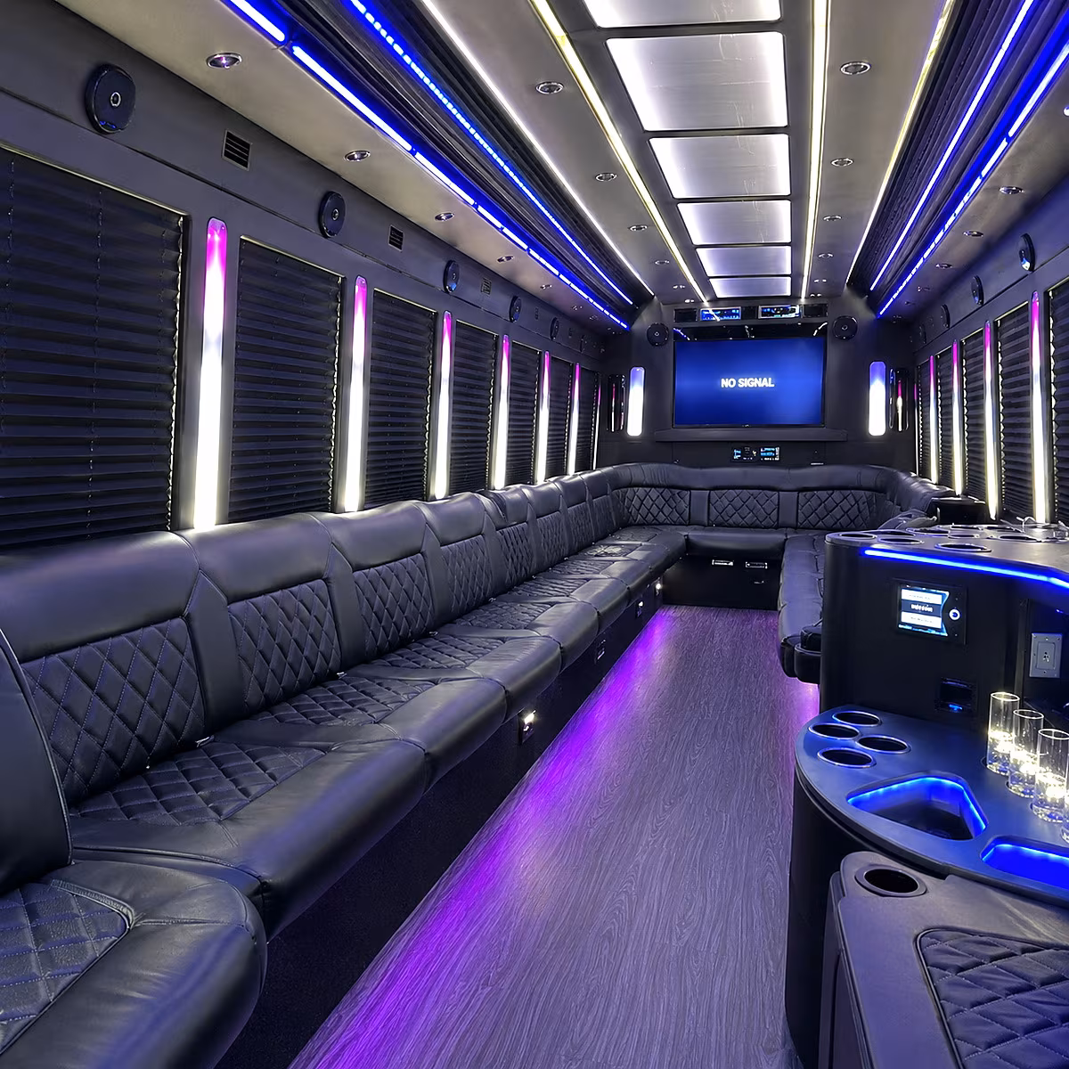 Long Beach Winery Tour & Pub Crawl Transportation onboard seating
